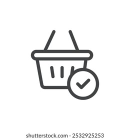 Icono de la compra Logotipo simple del Vector del esquema