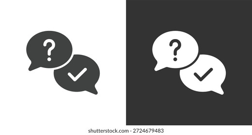 Symbol für "Q und A" überprüft. Symbol für durchgezogene Glyphenserie