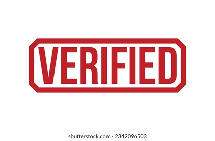 Verified Red Rubber Stamp vector design.