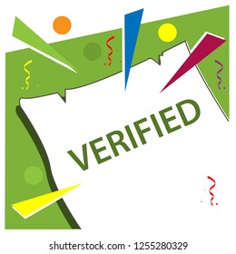 Verified with reminder paper stock vector