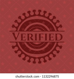 Verified retro red emblem