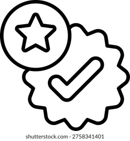 Verified Review Vector Icon Design Symbol