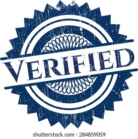 Verified rubber grunge stamp