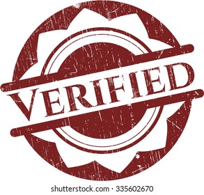 Verified rubber grunge stamp