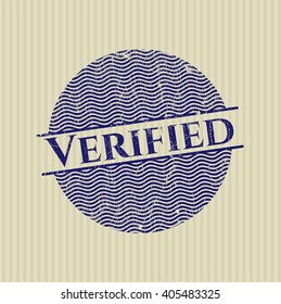 Verified rubber grunge stamp