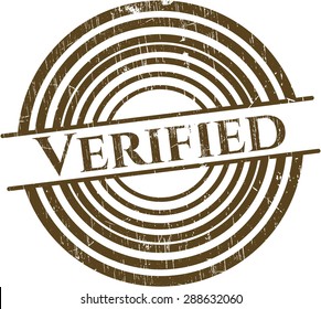 Verified rubber stamp