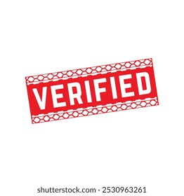 Diseño de sello de goma verificado. ILUSTRACIÓN VECTORIAL.