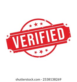 verified Rubber stamp design. VECTOR ILLUSTRATION.