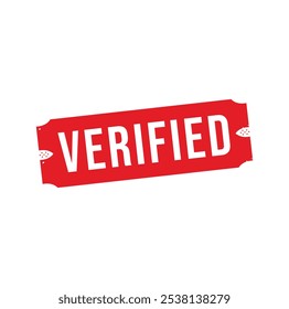 Diseño de sello de goma verificado. ILUSTRACIÓN VECTORIAL.