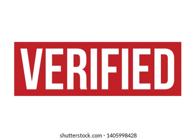 Verified Rubber Stamp. Red Verified Stamp Seal – Vector