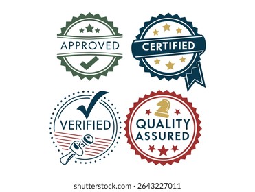 verified seal logo design approve quality seal stamp