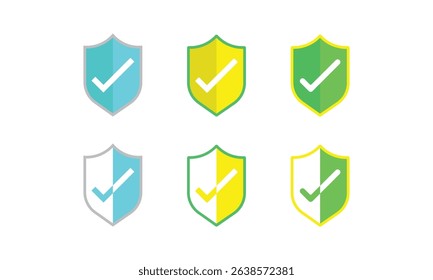 Verified Security Check Mark Icons Vector Design.