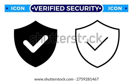 Verified Security Protection and Data Safety Guarantee Vector Icon Set