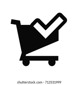 verified shopping cart e commerce icon