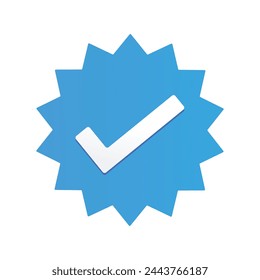 Logotipo de cuenta de redes sociales de signo verificado con diseño de marca de verificación vector libre editable 