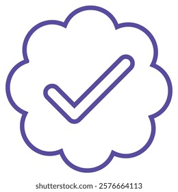 verified sign symbol vector icon
