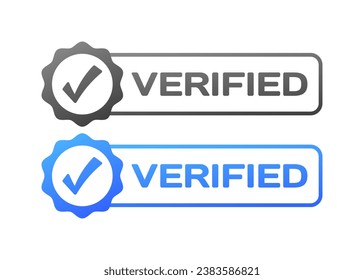 Signos verificados. Distintos estilos, marca en un círculo, signo verificado. Iconos del vector