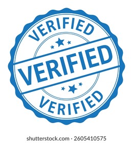 Verified Stamp Verified Grunge Round Sign