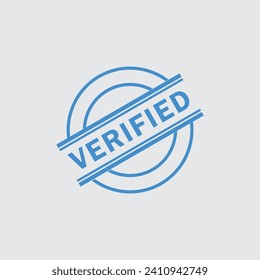 Plantilla de diseño de logotipo vectorial de icono de sello verificado