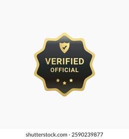 Verified stamp or Official Certified vector isolated EPS. Best Official Certified Label for product packaging design element. Elegant verified sign for packaging design element.