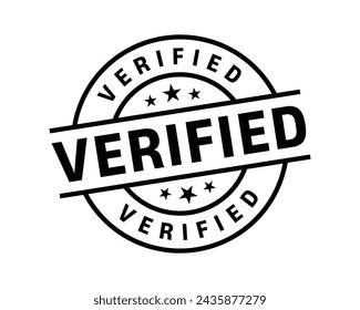 Verified Stamp. Verified Round Sign