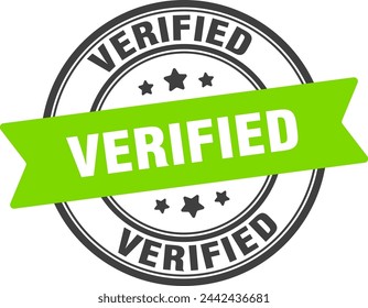 verified stamp. verified round sign. label on transparent background