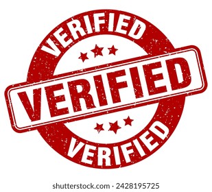 verified stamp. verified sign. round grunge label