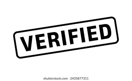 Verified Stamp. Verified Square Sign
