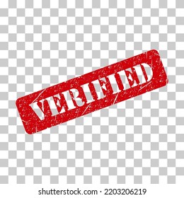 Verified stamp symbol, label sticker sign button, text banner vector illustration .
