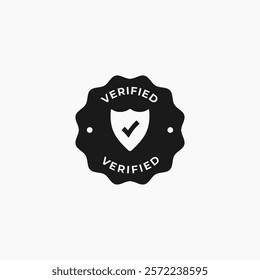 Verified stamp vector isolated. Best Official Certified Label for product packaging design element. Elegant verified sign for packaging design element.