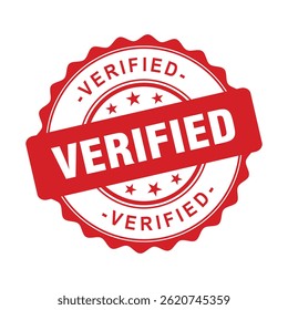 Verified Stamp vector on white background