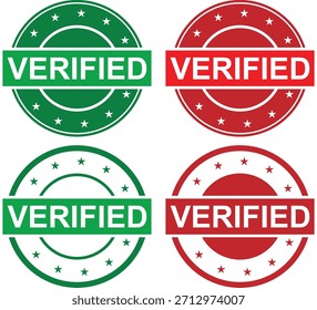 Coleção de Selos de Estrela Verificados para Autenticação, Aprovação e Confirmação de Qualidade