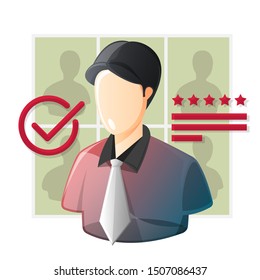 Verified Star Rated Candidate Profile - Illustration as EPS 10 File