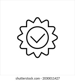 Verified Sticker Icon Vector Graphic