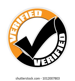 Verified sticker,vector illustration