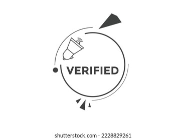 verified text button. verified text web template Vector Illustration.
