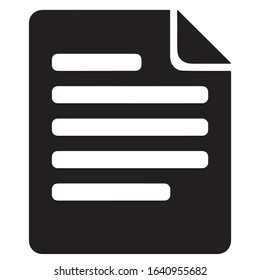 Verified text paper icon vector black color