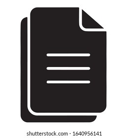 Verified text paper icon vector black color