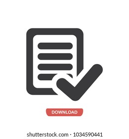 Verified text paper vector icon