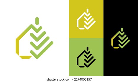 Concepto de diseño del logotipo de la Casa de árbol verificada 