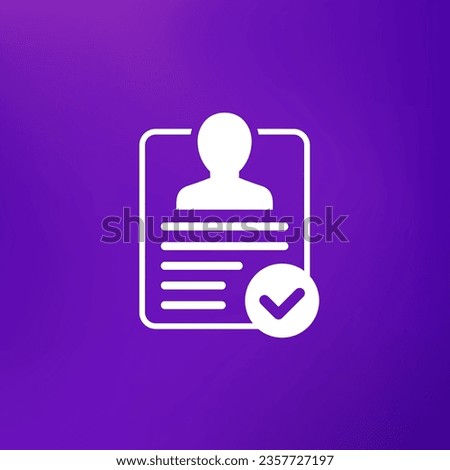 verified user account icon, vector