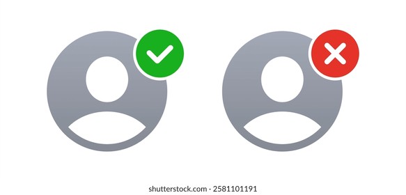 Verified user account sign icon vector design, vector icons.