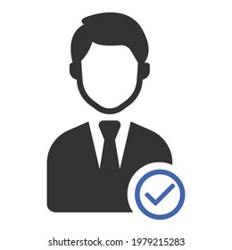 verified user icon design vector