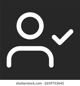 Verified user icon shown on black background
