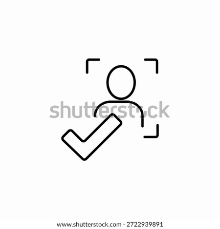 verified user identity icon sign vector