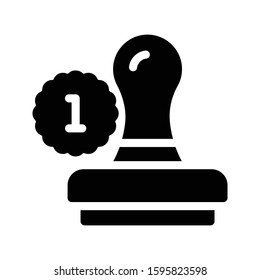 verified vector glyph flat icon 