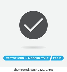 Verified vector icon, simple sign for web site and mobile app.