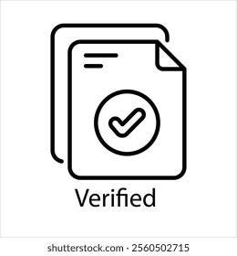 Verified Vector icon stock illustration