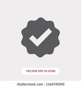 Verified vector icon, tick symbol