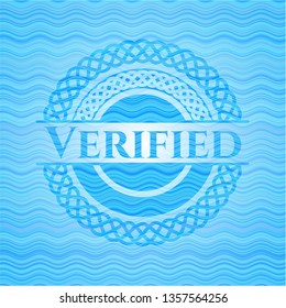 Verified water representation style badge.